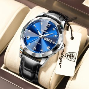 Poedagar Quartz Leather Hand Wristwatch